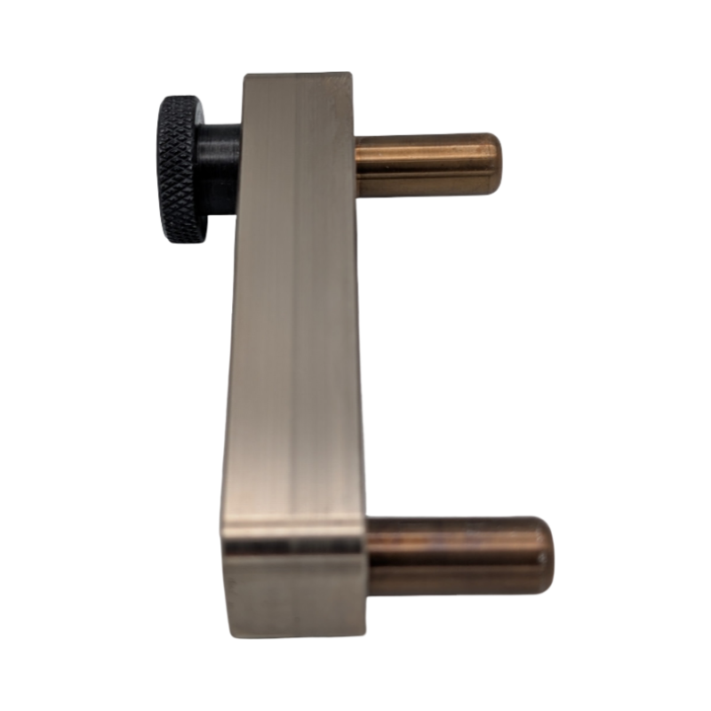 Precision locating pins on AMT Motorsport C8 Corvette caster tool