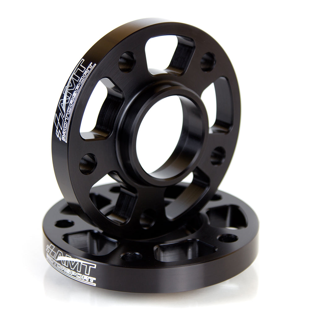 CNC machined AMT Corvette hubcentric wheel spacer showing weight reduction pockets